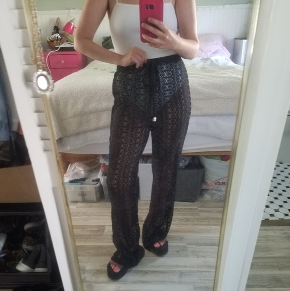 Venus Black mesh beach pant - Picture 5 of 9